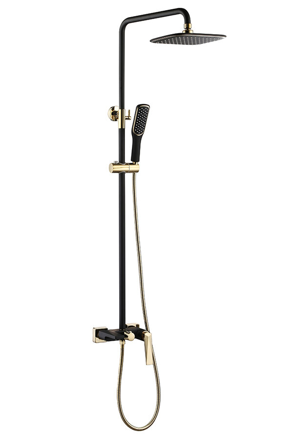 Изображение товара Душевая система Boheme Venturo 388-B с верхним и ручным душем черный золото