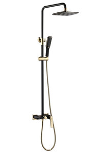 Изображение товара Душевая система Boheme Venturo 388-B, верхний душ, ручной душ, черный, золото