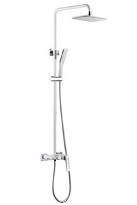 Изображение товара Душевая система Boheme Venturo 378-W, верхний душ, ручной душ, белый, хром
