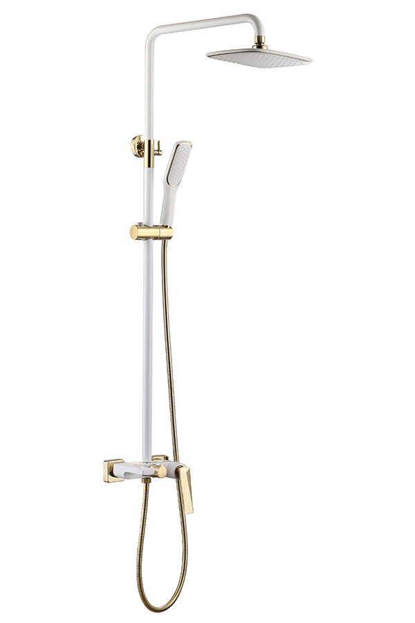 Изображение товара Душевая система Boheme Venturo 388-W с верхним и ручным душем белый золото