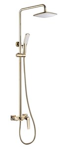 Изображение товара Душевая система Boheme Venturo 388 с верхним и ручным душем золото