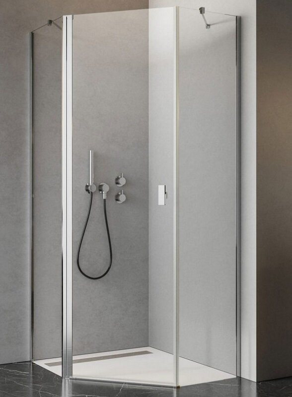 Изображение товара Душевой уголок Radaway Nes PTJ, 80 x 90 см, левая дверь, стекло прозрачное, профиль хром