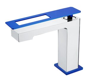 Изображение товара Смеситель для раковины Boheme Q 141-CRUW, цвет хром, синий