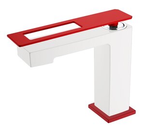 Изображение товара Смеситель для раковины Boheme Q 141-WR белый красный латунь керамический