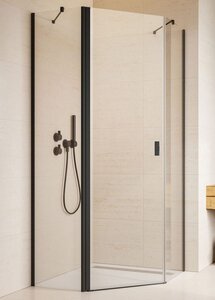 Изображение товара Душевой уголок Radaway Nes Black PTJ, 100 x 80 см, левая дверь, стекло прозрачное, профиль черный