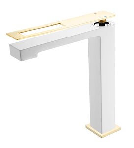 Изображение товара Смеситель Boheme Q для раковины, белый, золото, 142-WG
