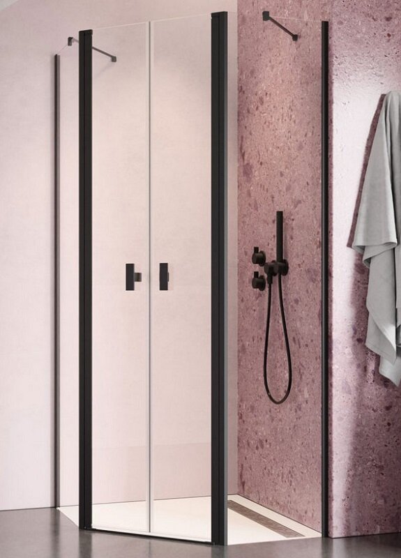 Изображение товара Душевой уголок Radaway Nes Black PTD, 90 x 90 см, стекло прозрачное, профиль черный