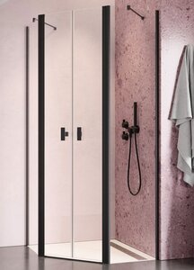 Изображение товара Душевой уголок Radaway Nes Black PTD, 90 x 80 см, стекло прозрачное, профиль черный