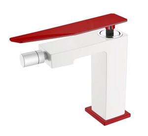Изображение товара Смеситель для биде Boheme Q, латунь, белый или красный, 18 см излив