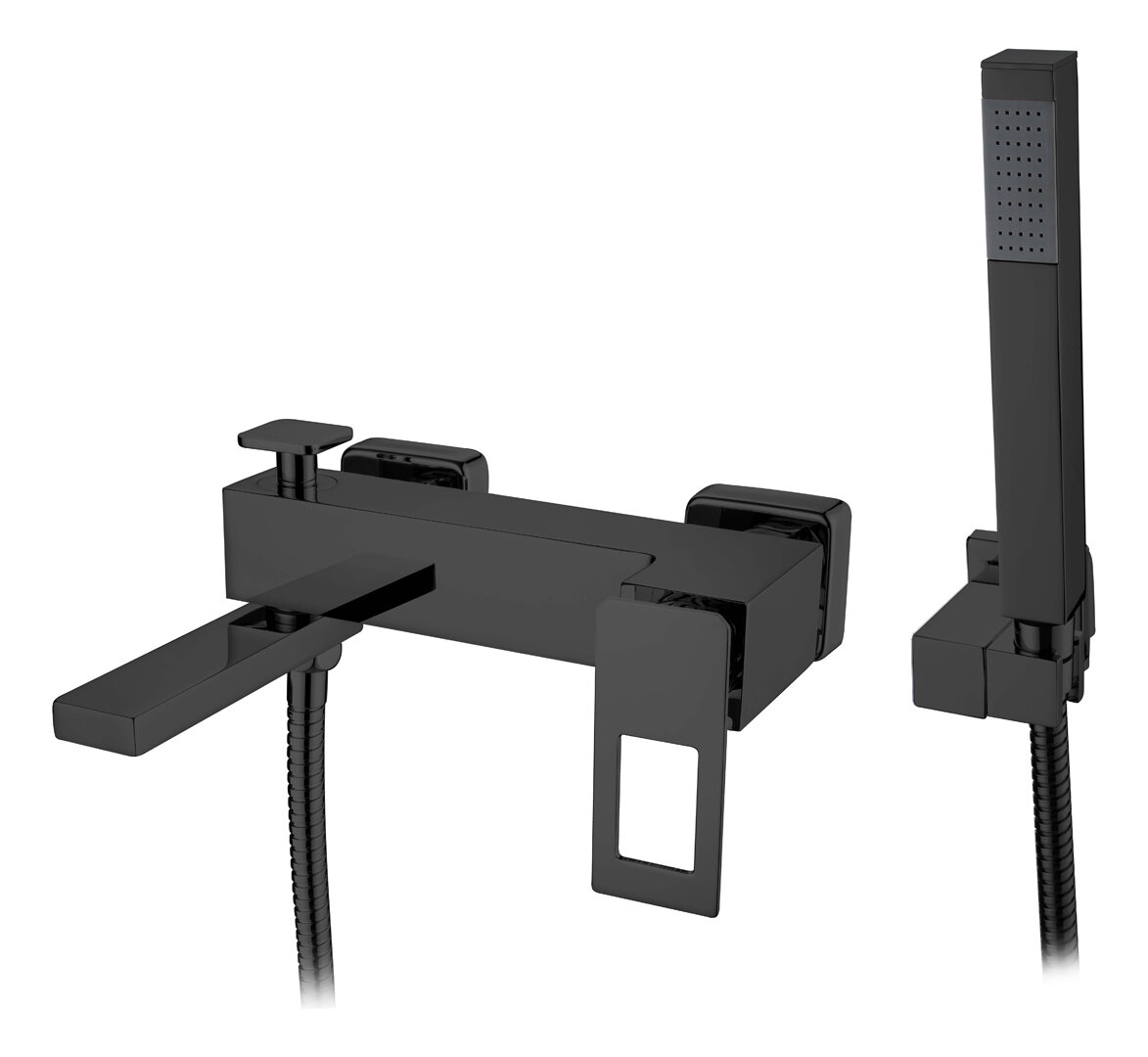 Изображение товара Смеситель для ванны с душевым гарнитуром Boheme Q черный 143-BB