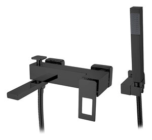 Изображение товара Смеситель Boheme Q для ванны, с душевым гарнитуром, черный, 143-BB