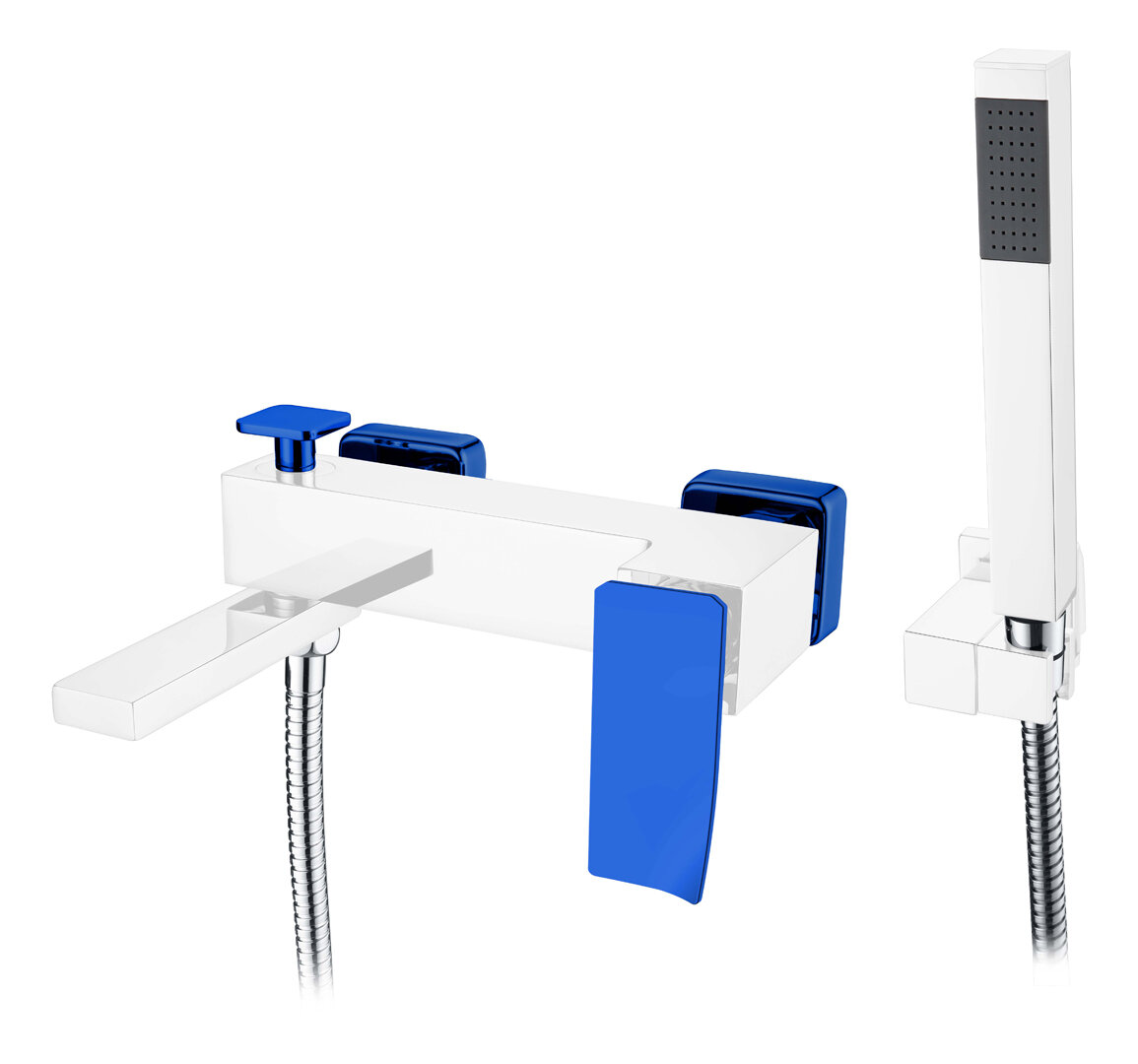 Изображение товара Смеситель Boheme Q с душевым гарнитуром, хром, синий