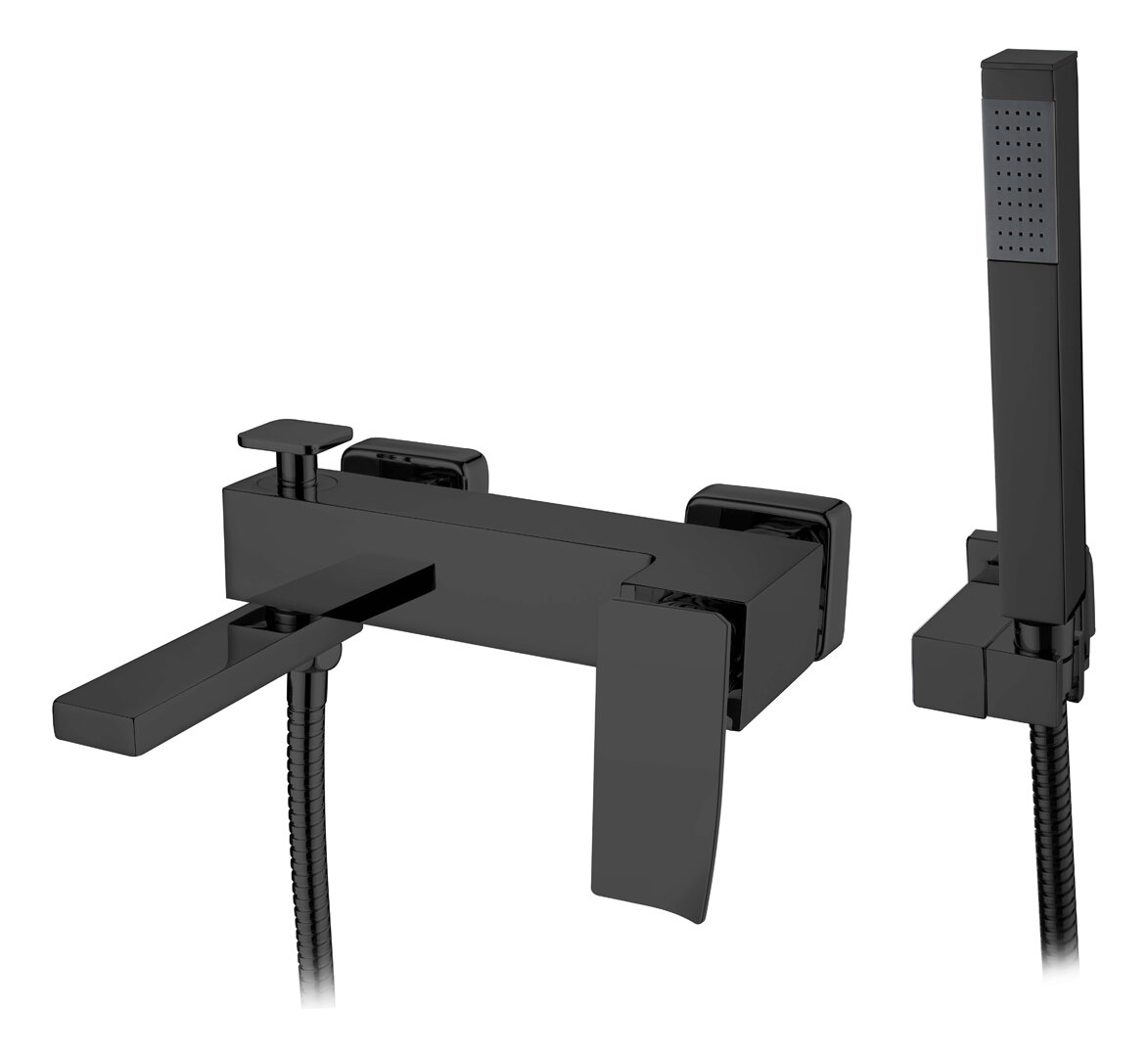 Изображение товара Смеситель Boheme Q для ванны, с душевым гарнитуром, черный, 143-BB.2