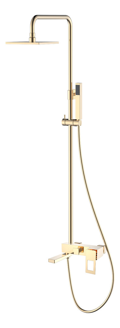 Изображение товара Душевая система Boheme Q верхний и ручной душ из латуни золото 148-GG