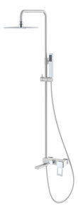 Изображение товара Душевая система Boheme Q верхний и ручной душ, хром, белый, Италия
