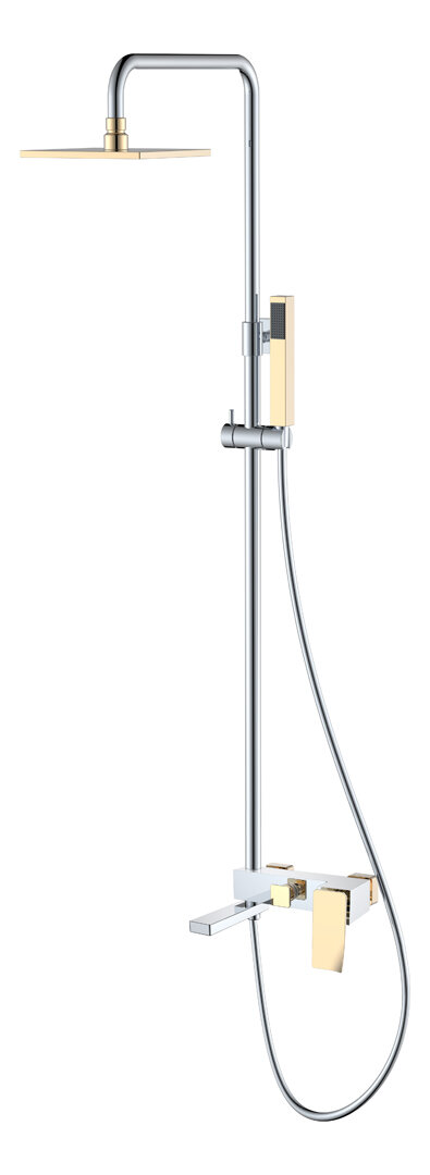 Изображение товара Душевая система Boheme Q верхний и ручной душ хром золото 148-CRG.2