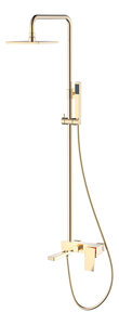 Изображение товара Душевая система Boheme Q, верхний душ, ручной душ, с изливом, золото, 148-GG.2