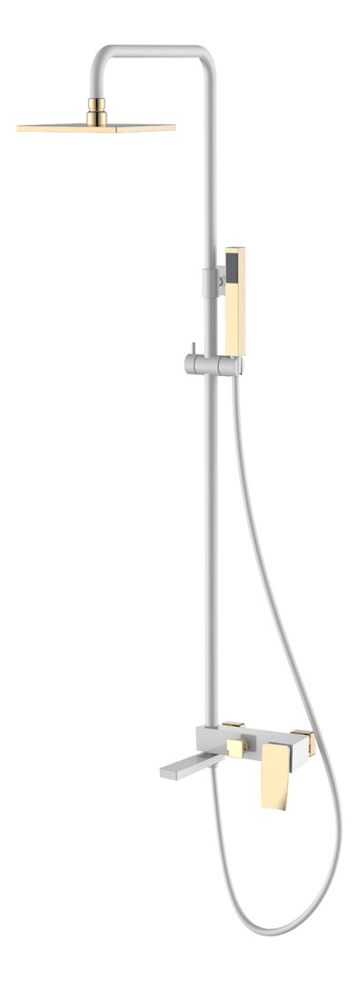 Изображение товара Душевая система Boheme Q верхний и ручной душ, белый золото, Италия 148-WG.2
