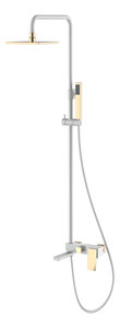 Изображение товара Душевая система Boheme Q верхний и ручной душ, белый золото, Италия 148-WG.2