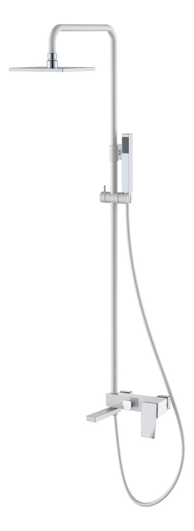 Изображение товара Душевая система Boheme Q верхний и ручной душ, латунь, хром и белый, 148-WCR.2