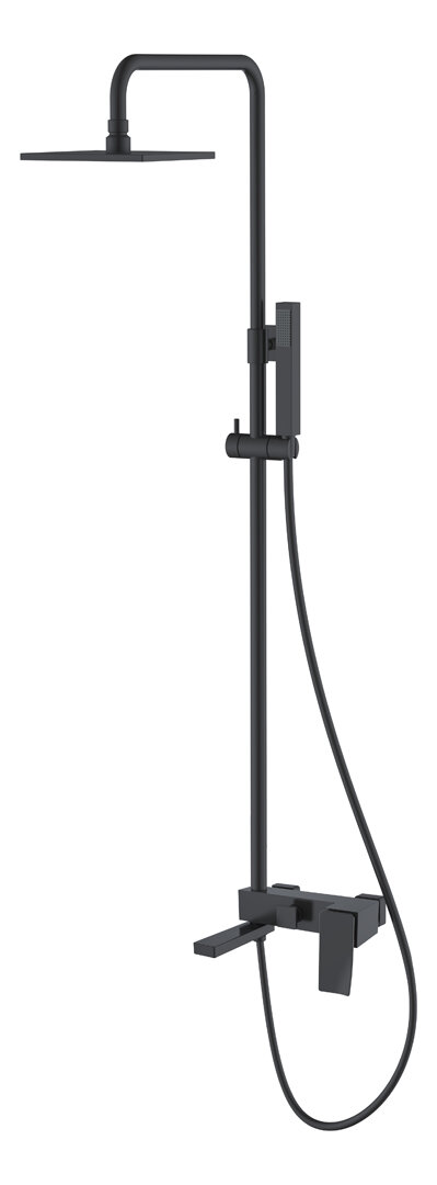 Изображение товара Душевая система Boheme Q, верхний душ, ручной душ, с изливом, черный, 148-BB.2