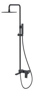 Изображение товара Душевая система Boheme Q, верхний душ, ручной душ, с изливом, черный, 148-BB.2