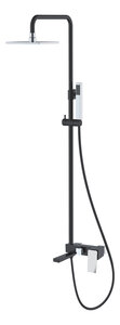 Изображение товара Душевая система Boheme Q с верхним и ручным душем Черный хром 148-BCR.2