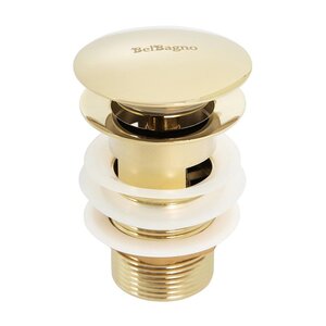 Изображение товара Донный клапан BelBagno, с переливом, золото, BB-SAT-ORO