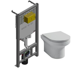 Изображение товара Инсталляция Jacob Delafon с унитазом Jacob Delafon Elite EDX114RU-00, тонкое сиденье микролифт