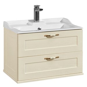 Изображение товара Тумба с раковиной Aquaton Леон 65 подвесная, 1A1870K0LBPR0, цвет дуб бежевый