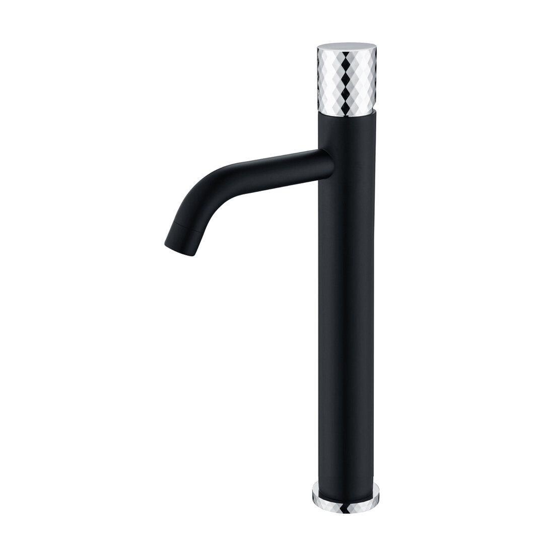 Изображение товара Смеситель Boheme Stick 122-BCR для раковины высокий черный матовый
