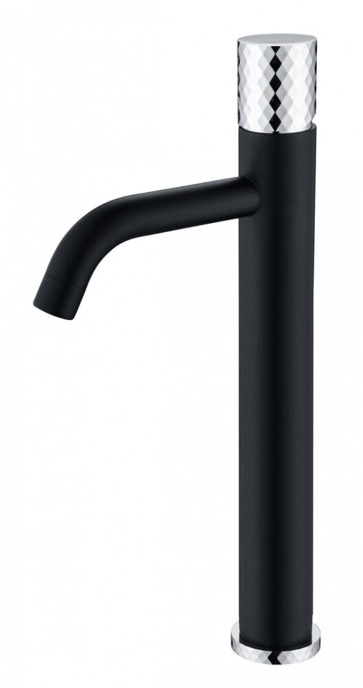 Изображение товара Высокий смеситель для раковины Boheme Stick 122-BCR черный и хром италия