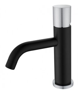 Изображение товара Смеситель для раковины Boheme Stick 121-BCR.2 черный хром монтаж горизонтальный