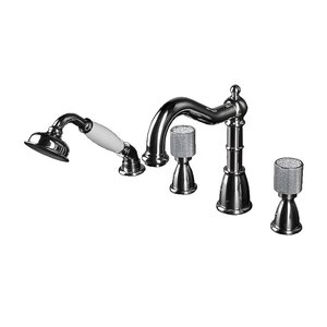 Изображение товара Смеситель Boheme Royal Crystal для ванны на 4 отверстия, хром, 396-Royal/CRST