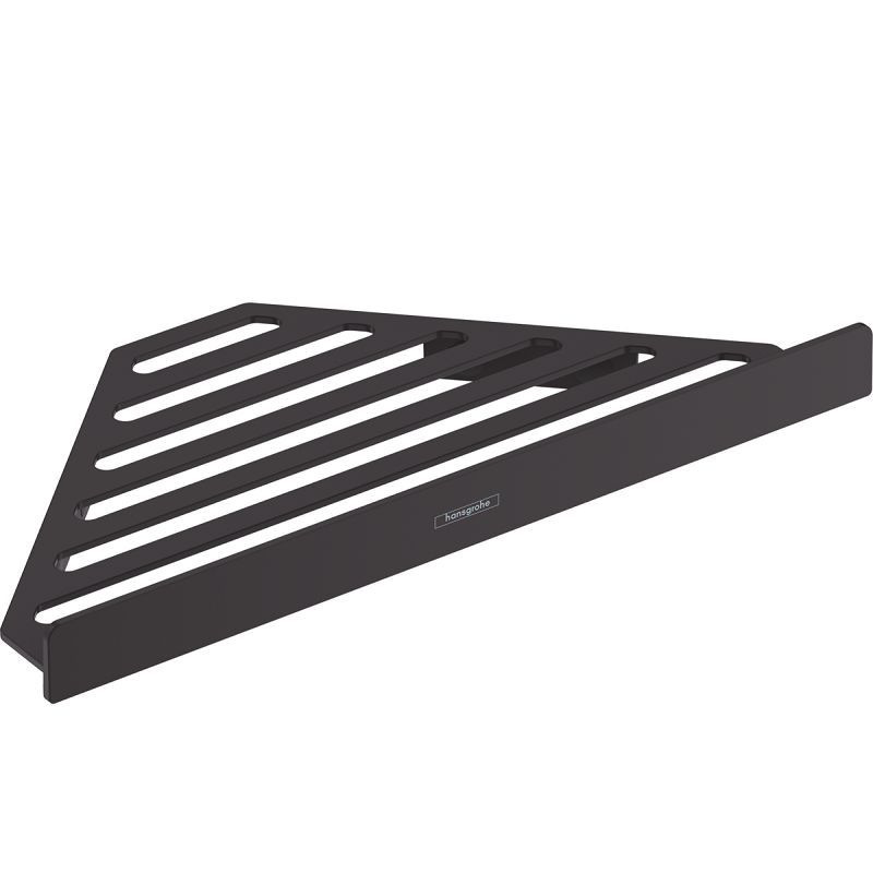 Изображение товара Угловая полка Hansgrohe AddStoris 41741670 из латуни в черном матовом цвете