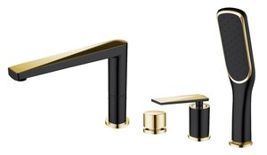 Изображение товара Смеситель Boheme Venturo 380-B для ванны на 4 отверстия черный золото