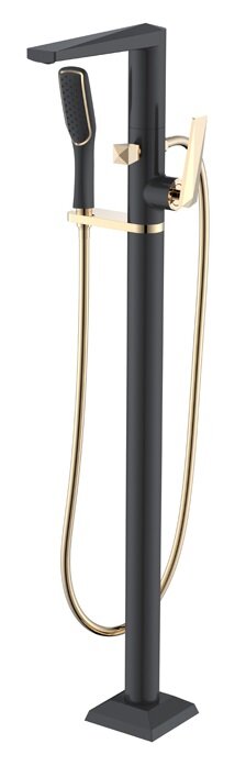 Изображение товара Напольный смеситель для ванны Boheme Venturo 389-B черный золото Италия