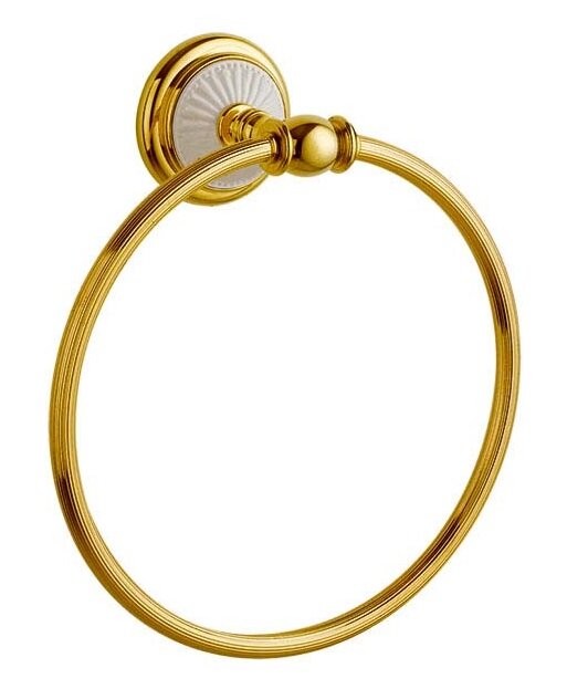 Изображение товара Полотенцедержатель Boheme Palazzo 10105 в стиле ретро из латуни и керамики