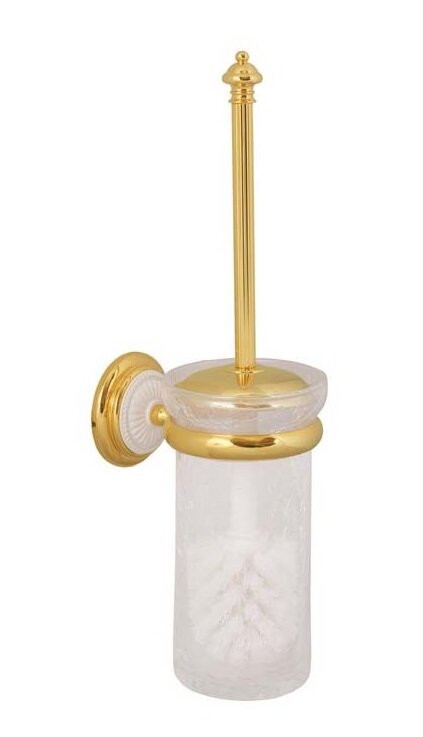 Изображение товара Настенный ершик Boheme Palazzo 10114 бело-золотой латунь стекло стиль ретро