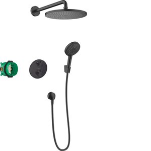 Изображение товара Душевая система Hansgrohe Croma 27961670 280 1jet с Ecostat S, термостатическая, цвет чёрный матовый
