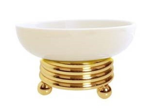 Изображение товара Мыльница Boheme Hermitage настольная 10360 бело-золотая