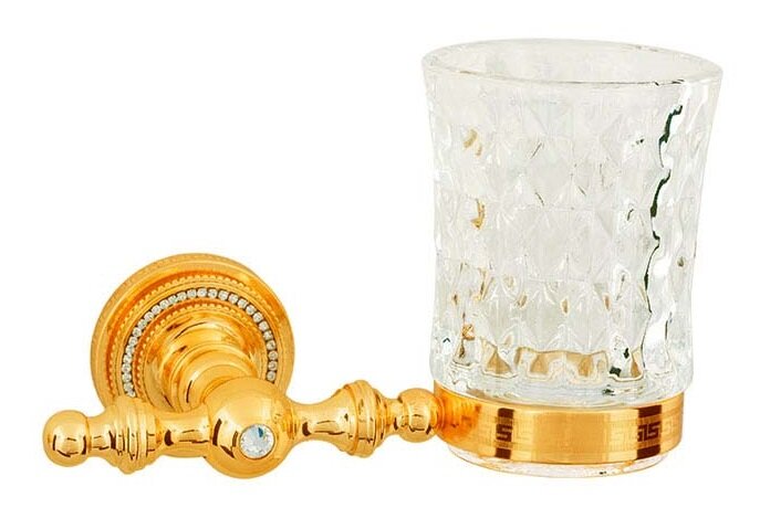 Изображение товара Стакан для зубных щеток Boheme Imperiale 10404, настенный, золото, италия