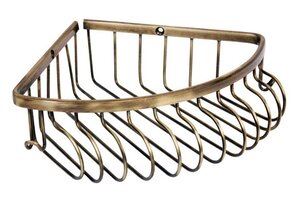 Изображение товара Угловая полка Boheme Medici из латуни бронзовая 24.5x22x7 см стиль ретро