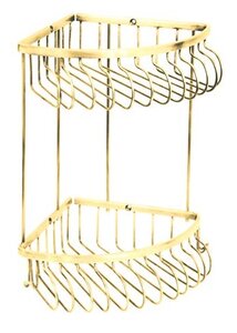 Изображение товара Полка угловая двойная Boheme Imperiale 10427 металл, золото