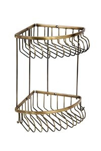 Изображение товара Полка угловая двойная Boheme Medeci металл, бронза, 10622