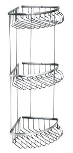 Изображение товара Полка угловая тройная Boheme Brillante 10454 металл, хром