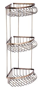 Изображение товара Полка угловая тройная Boheme Medici 10624 металл, бронза