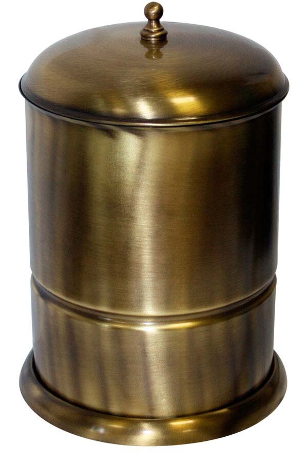 Изображение товара Ведро для мусора Boheme Medici Бронза Латунь Ретро 21x21x33 см Изображение товара Ведро для мусора Boheme Medici Бронза Латунь Ретро 21x21x33 см