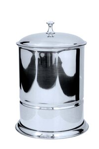 Изображение товара Ведро для мусора Boheme Puro 10708 хром латунь и хрусталь 21x21x29 см