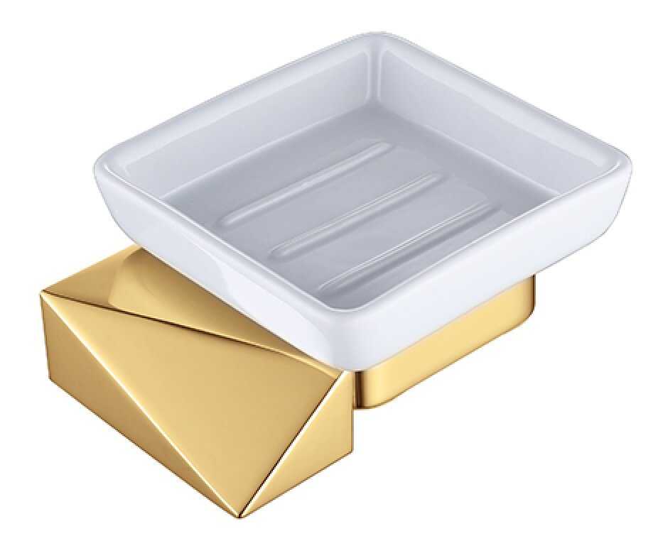 Изображение товара Мыльница Boheme New Venturo 10313-G, золото, белый